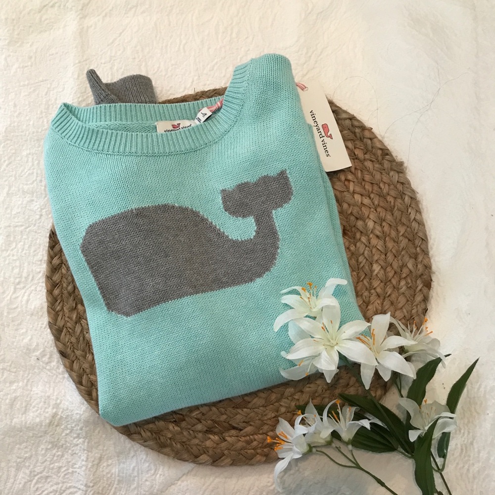 NWT Vineyard Vines Kids Whale and Stripes Sweater